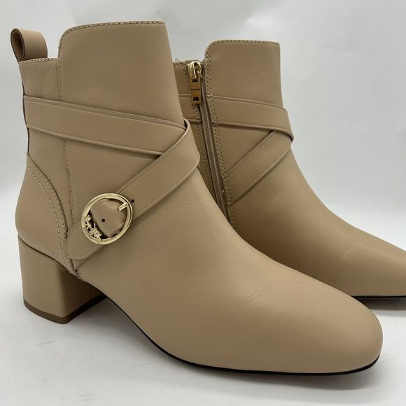 Coach Women's Nadia Ankle Bootie Tan Beechwood Leather Size 7.5B - Picture 1 of 10
